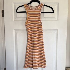Billabong Striped Midi Dress in Warm Tones